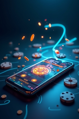 Смартфон с приложением Олимп Казино